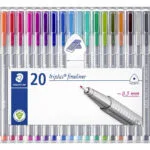 Staedtler Fineliner Triplus Μαρκαδόροι Σχεδίου 0.03mm Σετ 20 χρώματα