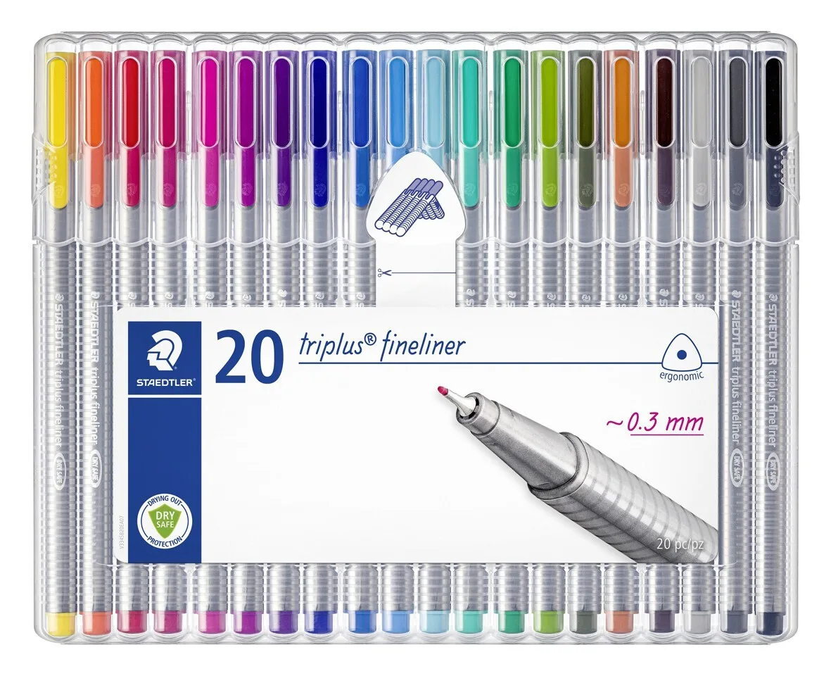 Staedtler Fineliner Triplus Μαρκαδόροι Σχεδίου 0.03mm Σετ 20 χρώματα Staedtler Fineliner Triplus Μαρκαδόροι Σχεδίου 0.03mm Σετ 20 χρώματα - Image 1