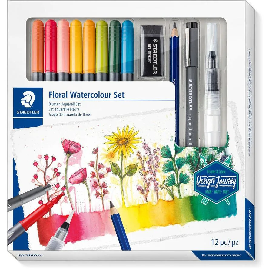 Staedtler FLORAL Σετ Ζωγραφικής 12τμχ 3001-1 Staedtler FLORAL Σετ Ζωγραφικής 12τμχ 3001-1 - Image 1