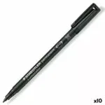 Staedtler Lumocolor Ανεξίτηλοι Μαρκαδόροι Black 1mm Σετ 10τμχ 317-9