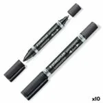 Staedtler Lumocolor Ανεξίτηλοι Μαρκαδόροι Black 5mm Σετ 10τμχ 348-9