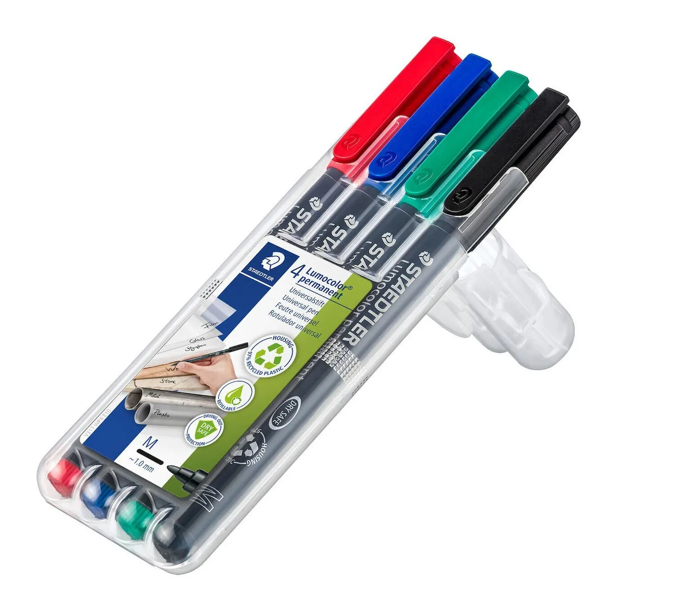 Staedtler Lumocolor Ανεξίτηλοι Μαρκαδόροι Ανεξίτηλοι Μαρκαδόροι M 317 WP4 1mm Σετ 4 χρώματα 317WP4 Staedtler Lumocolor Ανεξίτηλοι Μαρκαδόροι Ανεξίτηλοι Μαρκαδόροι M 317 WP4 1mm Σετ 4 χρώματα 317WP4 - Image 1