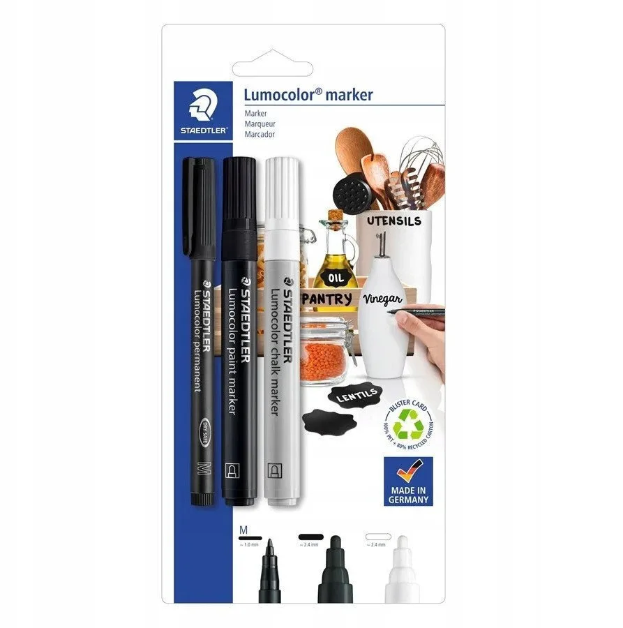 Staedtler Lumocolor Marker Set 3 Pcs Bk Retail Staedtler Lumocolor Marker Set 3 Pcs Bk Retail - Image 1
