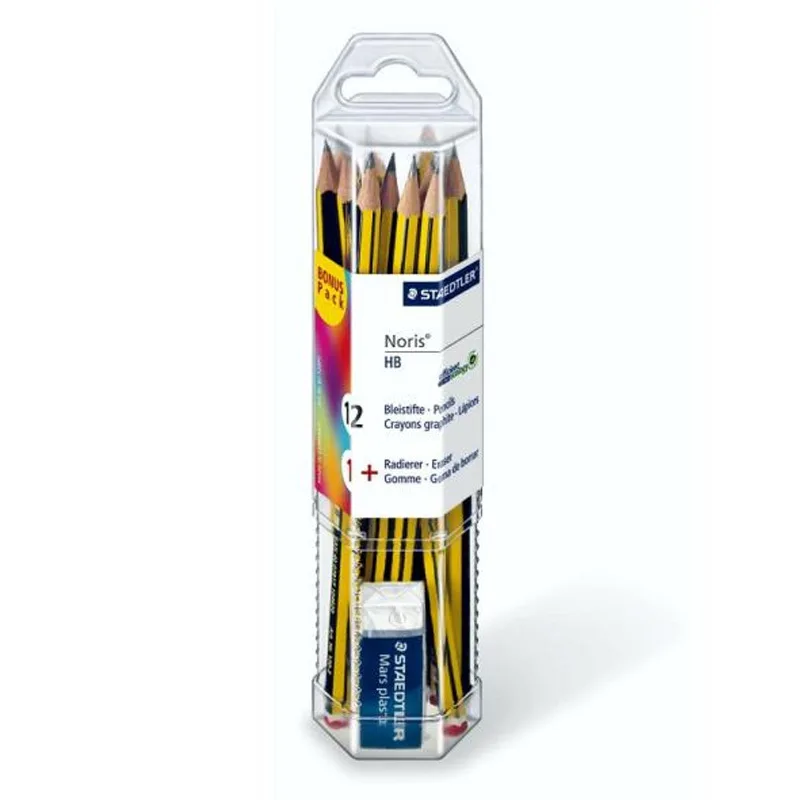 Staedtler Noris 120 Σετ 12 Μολύβια HB με Γόμα Κίτρινα 14861120P1 Staedtler Noris 120 Σετ 12 Μολύβια HB με Γόμα Κίτρινα 14861120P1 - Image 1