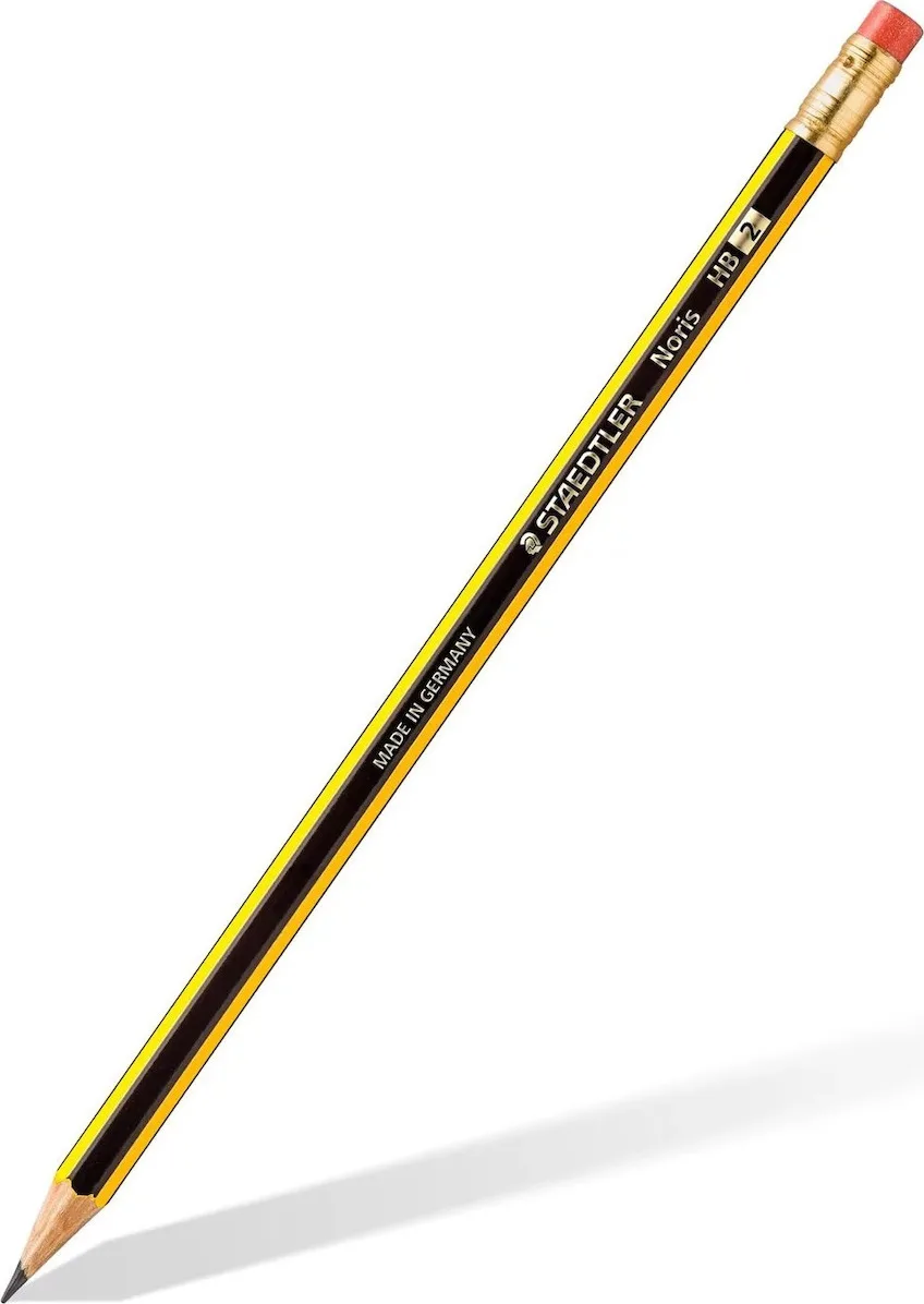 Staedtler Noris 122 Σετ 12 Μολύβια HB με Γόμα Κίτρινα 122-HB Staedtler Noris 122 Σετ 12 Μολύβια HB με Γόμα Κίτρινα 122-HB - Image 1