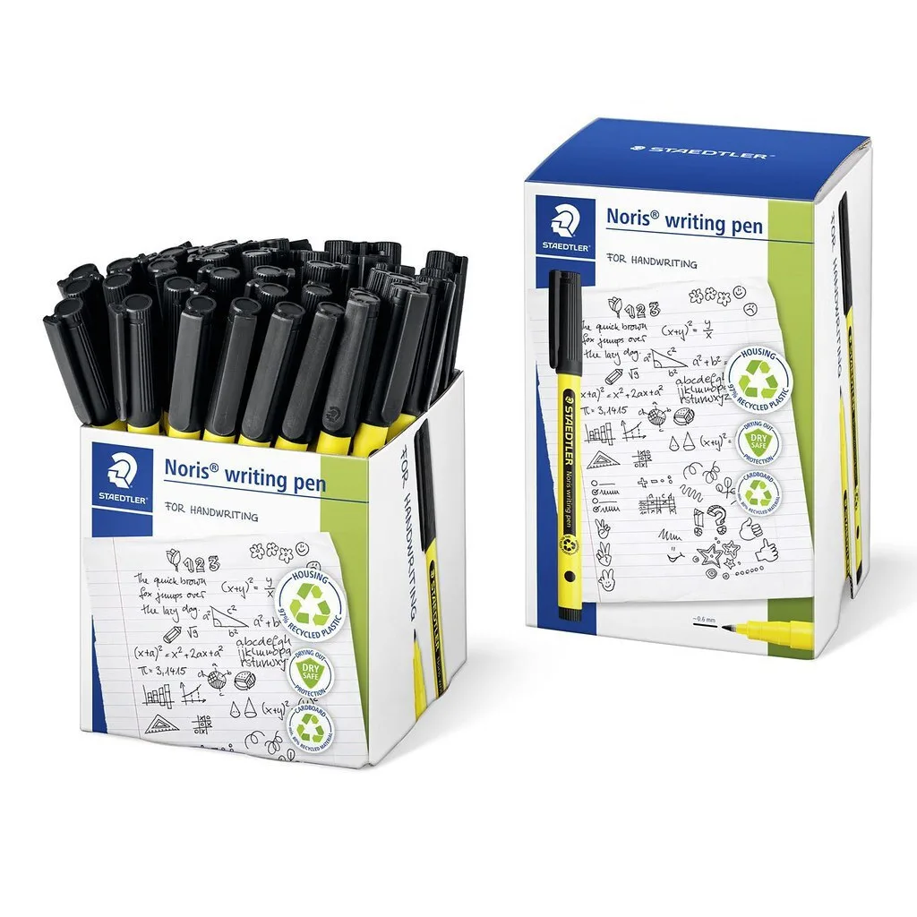 Staedtler Noris Μαρκαδόροι Σχεδίου Μαύρο Σετ 50τμχ 4007817188989 Staedtler Noris Μαρκαδόροι Σχεδίου Μαύρο Σετ 50τμχ 4007817188989 - Image 1