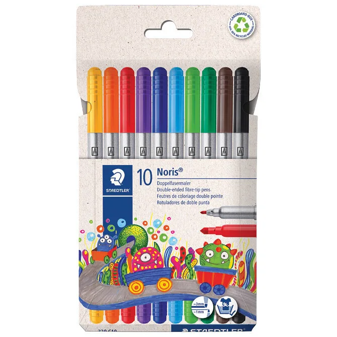 Staedtler Noris Club Fiber Μαρκαδόροι Υπογράμμισης Μαύροι Σετ 10τμχ Staedtler Noris Club Fiber Μαρκαδόροι Υπογράμμισης Μαύροι Σετ 10τμχ - Image 1