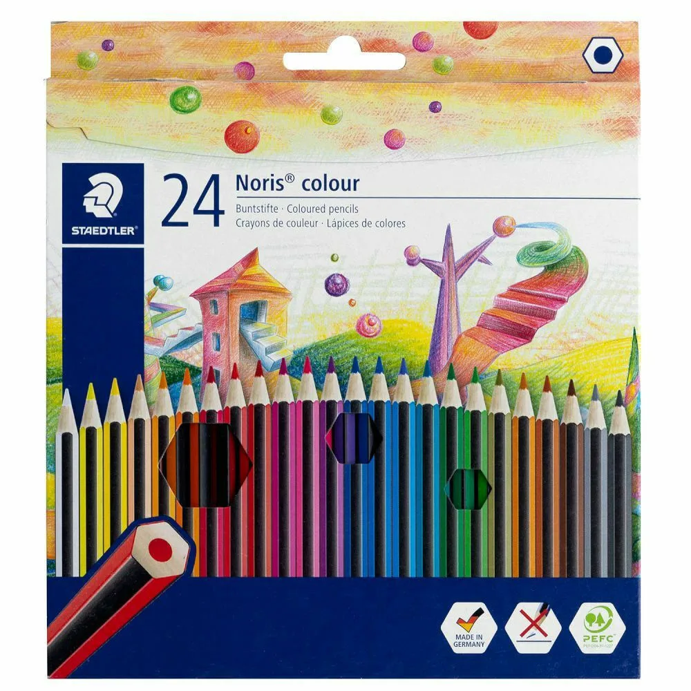 Staedtler Noris Colour C24 Ξυλομπογιές Σετ 24 χρώματα 185-24 Staedtler Noris Colour C24 Ξυλομπογιές Σετ 24 χρώματα 185-24 - Image 1
