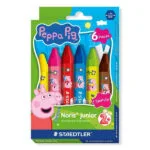 Staedtler Noris Junior 224 Κηρομπογιές Wachsmalkreide Peppa 6τεμ Θήκη