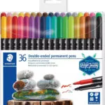 Staedtler Permanent Μαρκαδόροι Ζωγραφικής με Διπλή Μύτη Σετ 36 χρώματα STAE3187TB36