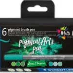 Staedtler Pigment Μαρκαδόροι Σχεδίου Greens&turquoises Σετ 6 χρώματα