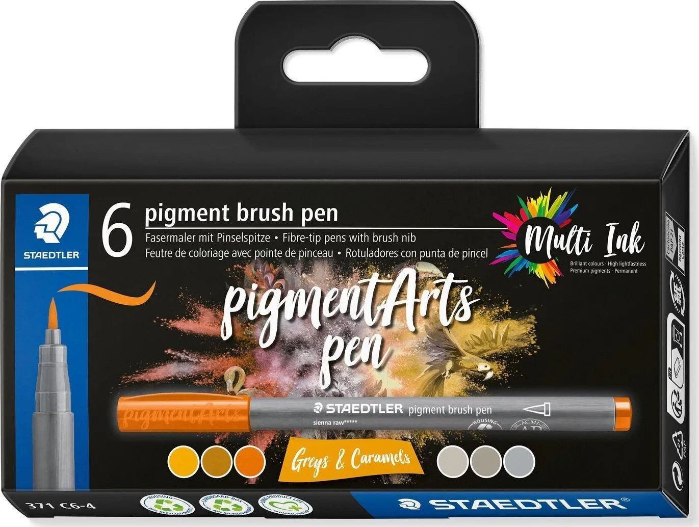 Staedtler Pigment Μαρκαδόροι Σχεδίου Greys & Caramels, 371 C6-4 Σετ 6τμχ Staedtler Pigment Μαρκαδόροι Σχεδίου Greys & Caramels, 371 C6-4 Σετ 6τμχ - Image 1