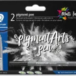 Staedtler Pigment Μαρκαδόροι schwarz 1mm Σετ 2 χρώματα 376-99