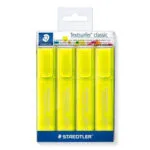 Staedtler Textsurfer Μαρκαδόροι Υπογράμμισης Yellow Σετ 4τμχ 364-1P