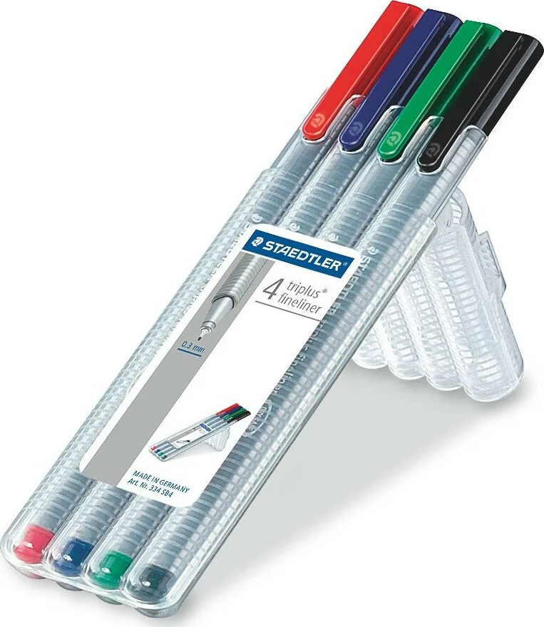 Staedtler Triplus Fineliner 334 Μαρκαδόροι Σχεδίου 0.3mm Σετ 4 χρώματα 334SB4 Staedtler Triplus Fineliner 334 Μαρκαδόροι Σχεδίου 0.3mm Σετ 4 χρώματα 334SB4 - Image 1
