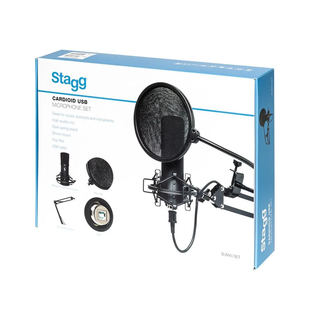 Stagg SUM45 Σετ Μικρόφωνο USB Shock Mounted για Φωνητικά Stagg SUM45 Σετ Μικρόφωνο USB Shock Mounted για Φωνητικά - Image 1