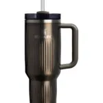 Stanley Quencher H2.O Fluted Handled Tumbler Θερμός Ανοξείδωτο BPA Free 1.18lt Gunmetal Shine με Καλαμάκι και Λαβή 10-13002-016