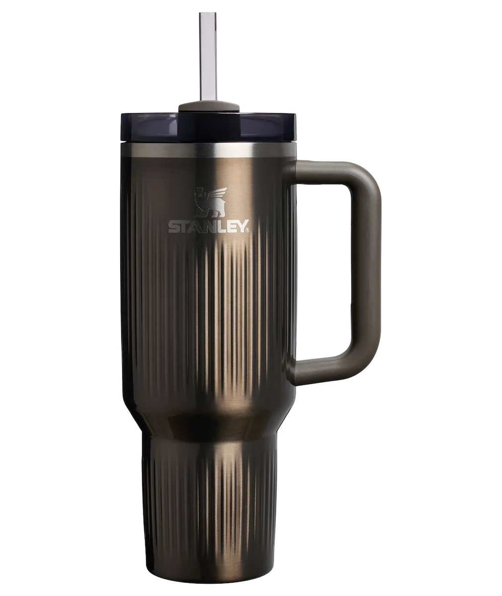 Stanley Quencher H2.O Fluted Handled Tumbler Θερμός Ανοξείδωτο BPA Free 1.18lt Gunmetal Shine με Καλαμάκι και Λαβή 10-13002-016 Stanley Quencher H2.O Fluted Handled Tumbler Θερμός Ανοξείδωτο BPA Free 1.18lt Gunmetal Shine με Καλαμάκι και Λαβή 10-13002-016 - Image 1