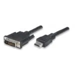 Techly Cable DVI-D male - HDMI male 5m Μαύρο (ICOC-HDMI-D-045)
