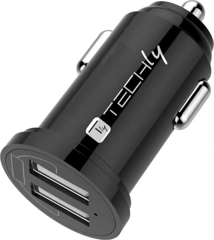 Techly Φορτιστής Αυτοκινήτου 12W 2.4A με Θύρες: 2xUSB Μαύρος Techly Φορτιστής Αυτοκινήτου 12W 2.4A με Θύρες: 2xUSB Μαύρος - Image 1