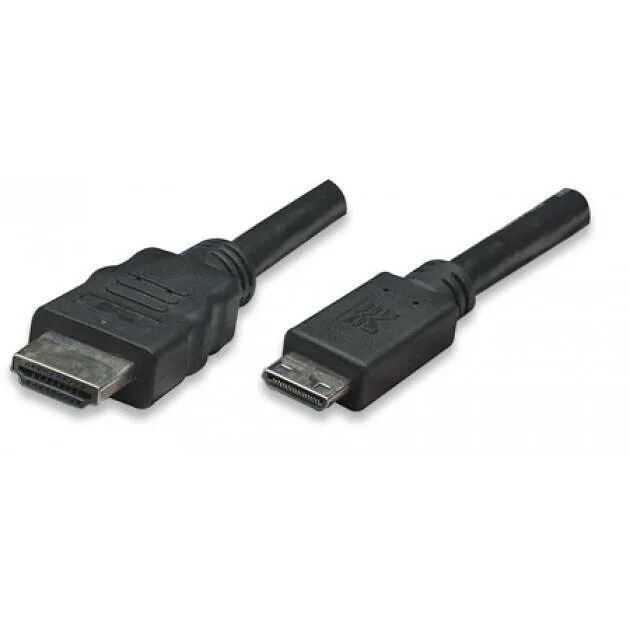 Techly HDMI 1.4 High Speed 1080p 120Hz Cable HDMI male - mini HDMI male 1.8m Μαύρο ICOC HDMI-B-015 Techly HDMI 1.4 High Speed 1080p 120Hz Cable HDMI male - mini HDMI male 1.8m Μαύρο ICOC HDMI-B-015 - Image 1