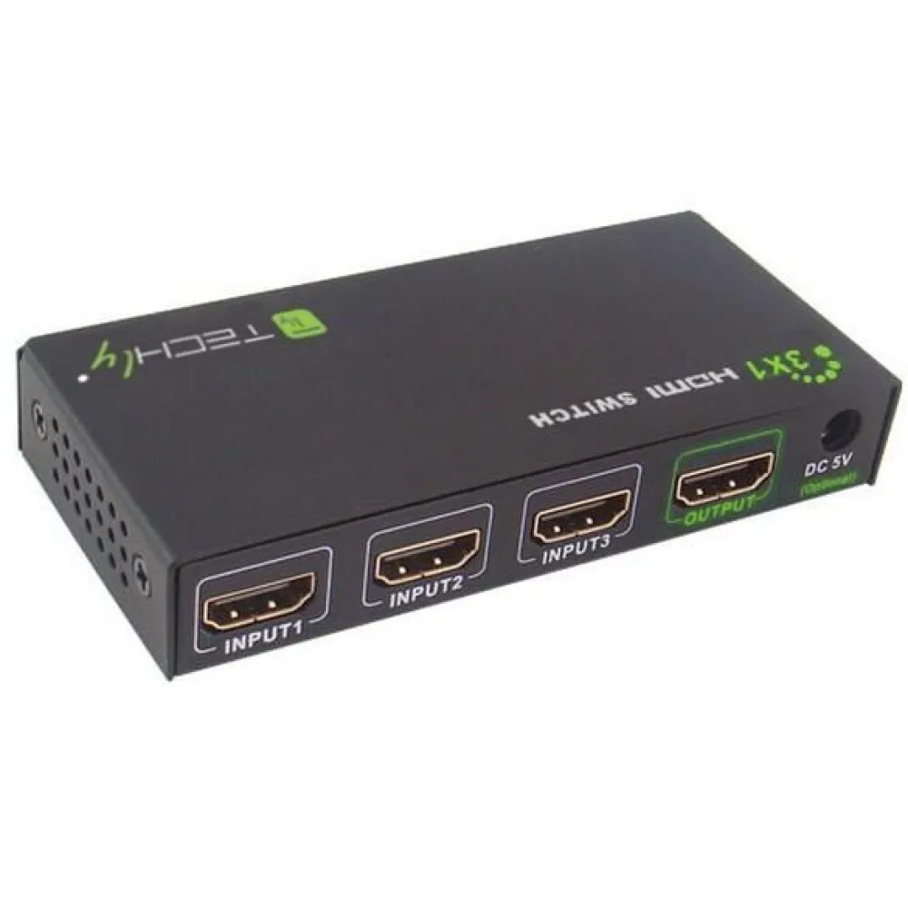 Techly HDMI 4K UHD 3D HDMI Switch IDATA-HDMI-4K31 Techly HDMI 4K UHD 3D HDMI Switch IDATA-HDMI-4K31 - Image 1