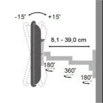 Techly ICA-LCD 104BK Βάση Τηλεόρασης Τοίχου με Βραχίονα έως 30" και 15kg