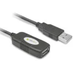 Techly USB 2.0 Cable USB-A male - USB-A female Μαύρο 10m 023646