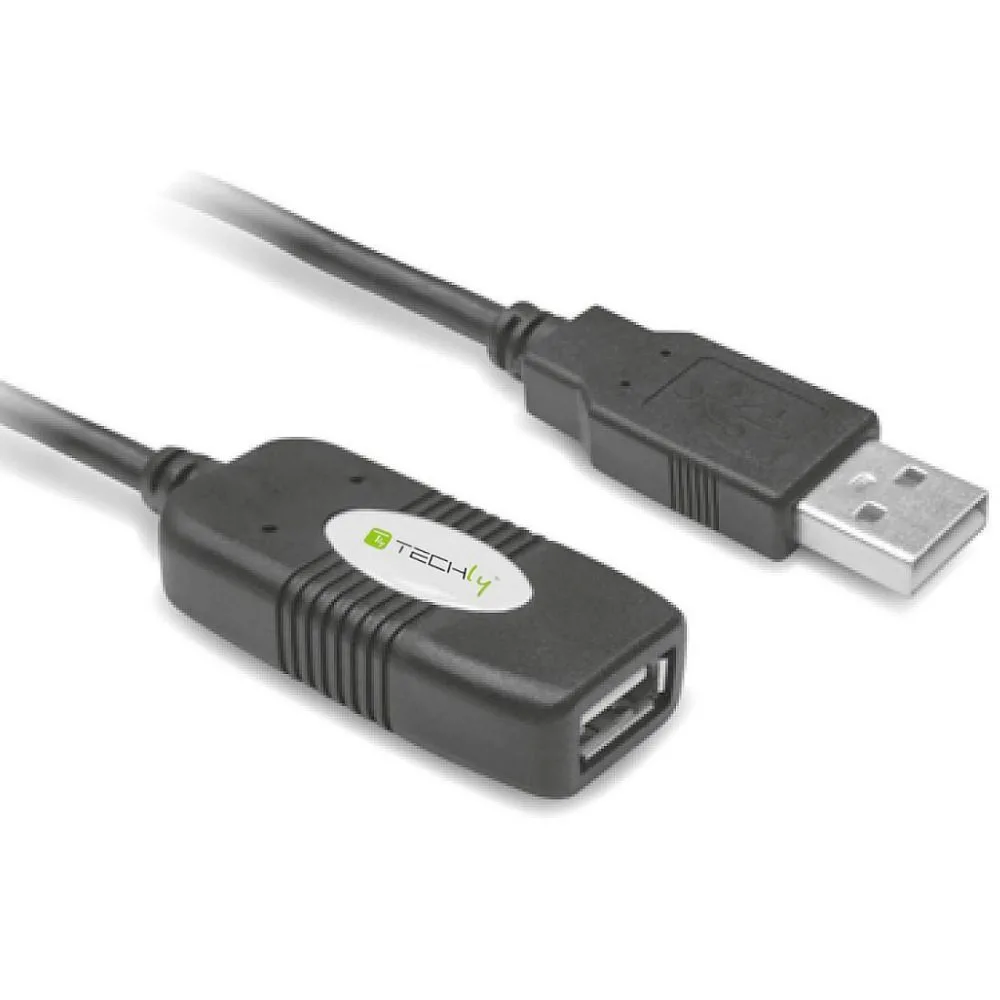 Techly USB 2.0 Cable USB-A male - USB-A female Μαύρο 10m 023646 Techly USB 2.0 Cable USB-A male - USB-A female Μαύρο 10m 023646 - Image 1