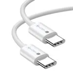 Techly USB 3.2 Video Cable USB-C male - USB-C 240W PD Λευκό 1m ICOC MU4-40G240W1