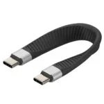 Techly USB 4 Video Cable USB-C male - USB-C 100W PD Μαύρο 0.124m ICOC-USBC-FL-U4