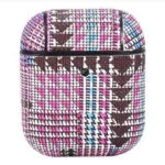 TerraTec Air Box Θήκη Υφασμάτινη με Γάντζο Tartan Pink για Apple AirPods