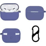 TerraTec AirBox Pro Θήκη Σιλικόνης με Γάντζο σε Navy Μπλε χρώμα για Apple AirPods Pro