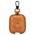 TerraTec AirBox Shape Fixed Θήκη Δερματίνης με Γάντζο Light Brown για Apple AirPods