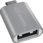 TerraTec Μετατροπέας USB-C male σε USB-C female Ασημί 1τμχ (251732)