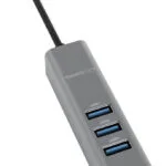 TerraTec Connect C2 Hub 3 Θυρών USB 3.0 με σύνδεση USB-C / Ethernet Ασημί 251735