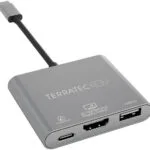 TerraTec Connect C3 USB-C / USB-A Docking Station με PD Ασημί