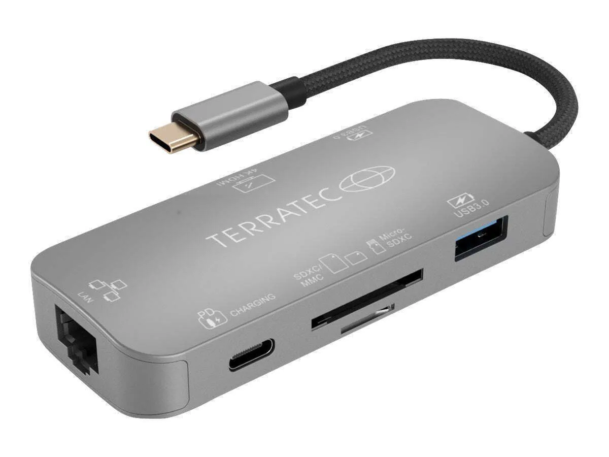TerraTec Connect C8 USB-C Docking Station με HDMI 4K PD Ethernet Ασημί TerraTec Connect C8 USB-C Docking Station με HDMI 4K PD Ethernet Ασημί - Image 1