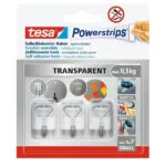 Tesa 57615-00003-00 Κρεμαστράκια με Αυτοκόλλητο Μεταλλικά Λευκά 3τμχ