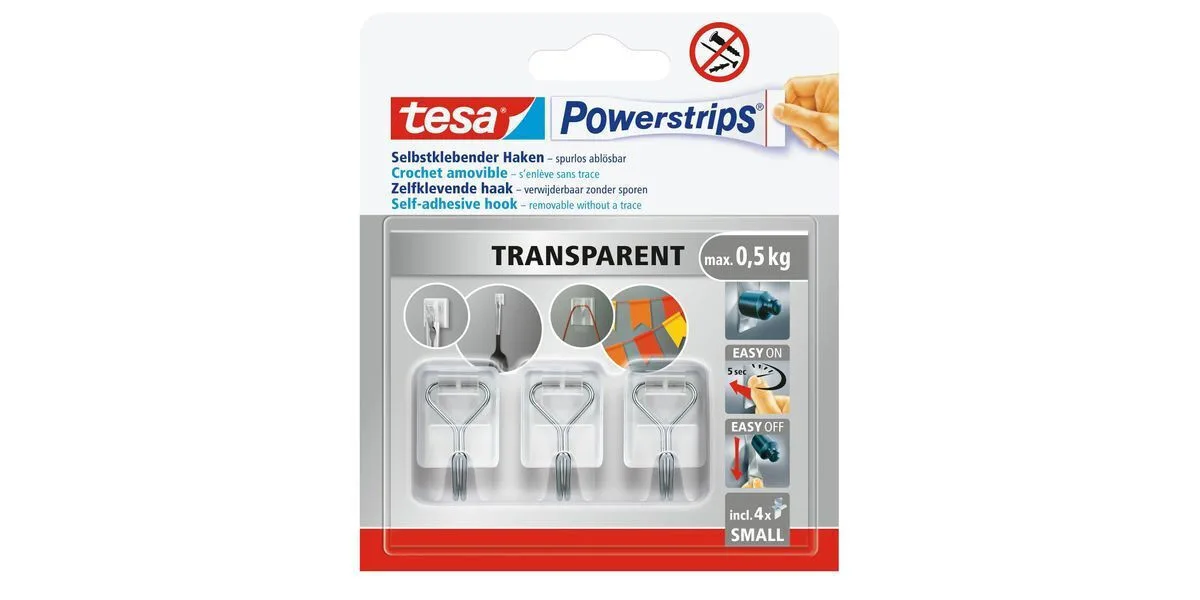 Tesa 57615-00003-00 Κρεμαστράκια με Αυτοκόλλητο Μεταλλικά Λευκά 3τμχ Tesa 57615-00003-00 Κρεμαστράκια με Αυτοκόλλητο Μεταλλικά Λευκά 3τμχ - Image 1