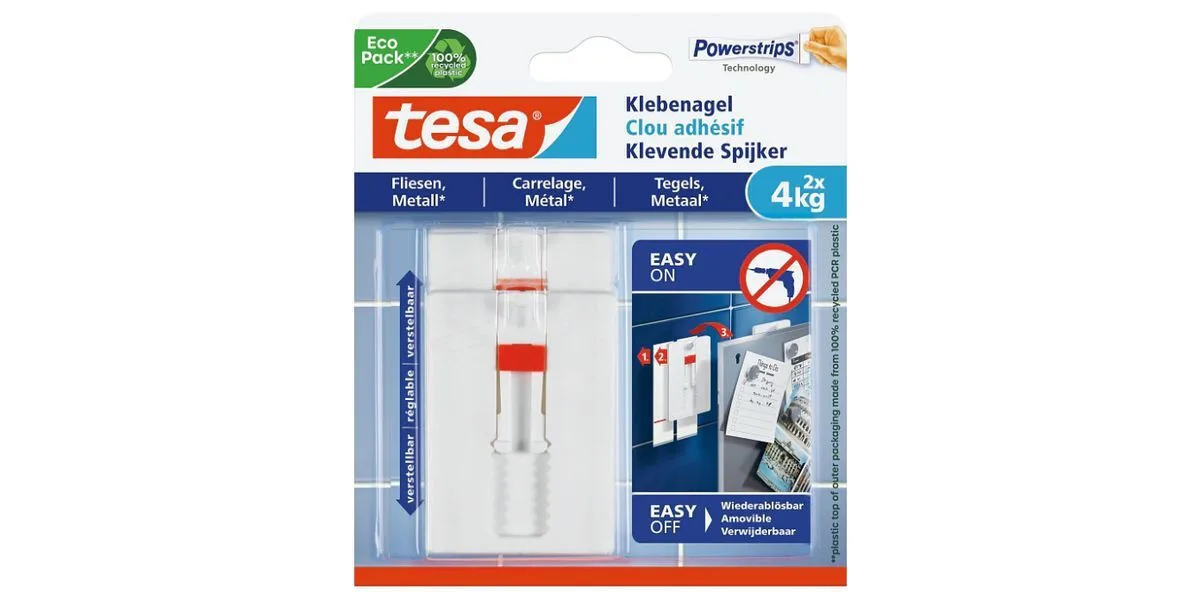 Tesa 77767-00000-01 Κρεμαστράκια με Αυτοκόλλητο Μεταλλικά 2τμχ Tesa 77767-00000-01 Κρεμαστράκια με Αυτοκόλλητο Μεταλλικά 2τμχ - Image 1