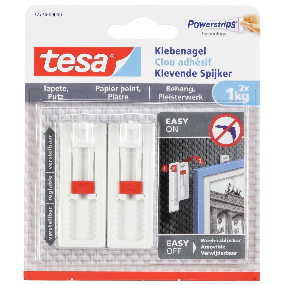 Tesa 77774-00000-00 Κρεμαστράκι με Καρφί Λευκό Tesa 77774-00000-00 Κρεμαστράκι με Καρφί Λευκό - Image 1