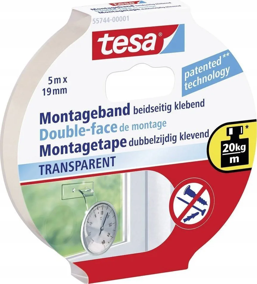 Tesa Αυτοκόλλητη Ταινία Διάφανη 5mx19mm 55744 Tesa Αυτοκόλλητη Ταινία Διάφανη 5mx19mm 55744 - Image 1