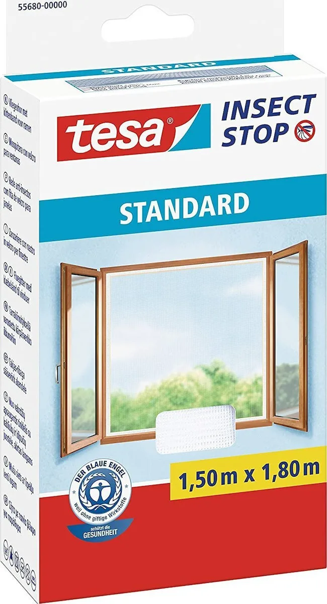 Tesa Σίτα Παραθύρου με Σκρατς Σταθερή Λευκή 180x150cm 55680-00000-02 Tesa Σίτα Παραθύρου με Σκρατς Σταθερή Λευκή 180x150cm 55680-00000-02 - Image 1