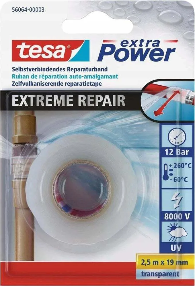 Tesa Extra Power Extreme Αυτοκόλλητη Ταινία Επισκευών Διάφανη 2.5m Tesa Extra Power Extreme Αυτοκόλλητη Ταινία Επισκευών Διάφανη 2.5m - Image 1