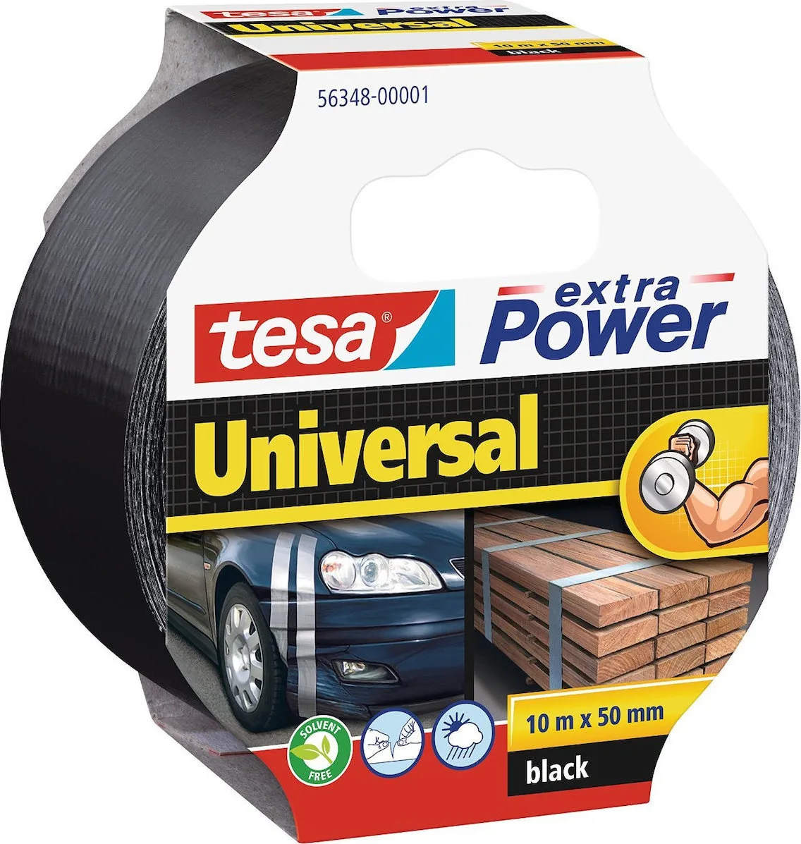 Tesa Extra Power Universal Black Αυτοκόλλητη Υφασμάτινη Ταινία Μαύρη 10mx50mm 56348-00001-05 Tesa Extra Power Universal Black Αυτοκόλλητη Υφασμάτινη Ταινία Μαύρη 10mx50mm 56348-00001-05 - Image 1
