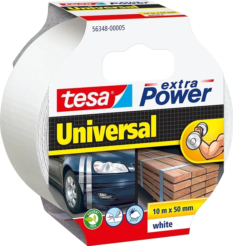 Tesa Extra Power Universal White Αυτοκόλλητη Υφασμάτινη Ταινία Λευκή 10mx50mm 56348-00005-05 Tesa Extra Power Universal White Αυτοκόλλητη Υφασμάτινη Ταινία Λευκή 10mx50mm 56348-00005-05 - Image 1