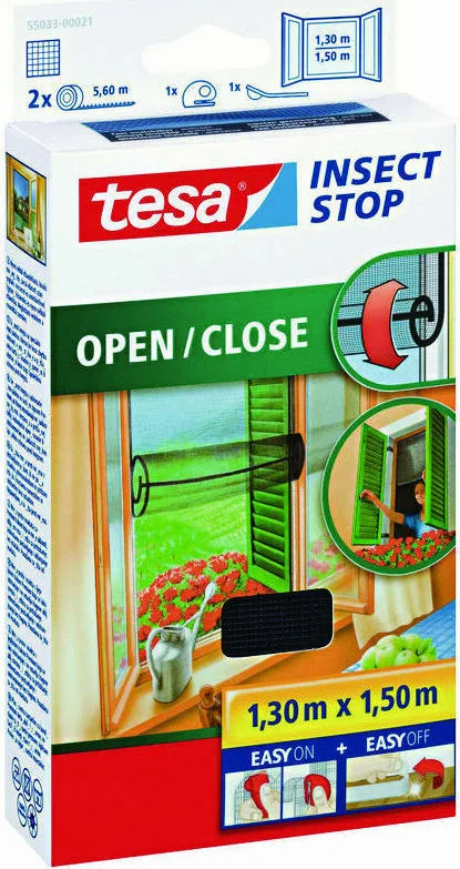 Tesa Hook & Loop Σίτα Παραθύρου με Σκρατς Κάθετης Κίνησης Γκρι 150x130cm Tesa Hook & Loop Σίτα Παραθύρου με Σκρατς Κάθετης Κίνησης Γκρι 150x130cm - Image 1