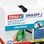 Tesa On & Off Black Αυτοκόλλητη Ταινία Χριτς Χρατς Μαύρη 2.5mx20mm 55225-09000-02
