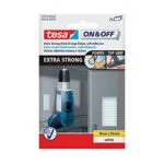 Tesa On & Off Extra Strong White Αυτοκόλλητη Ταινία Χριτς Χρατς Λευκή 1mx50mm 2τμχ